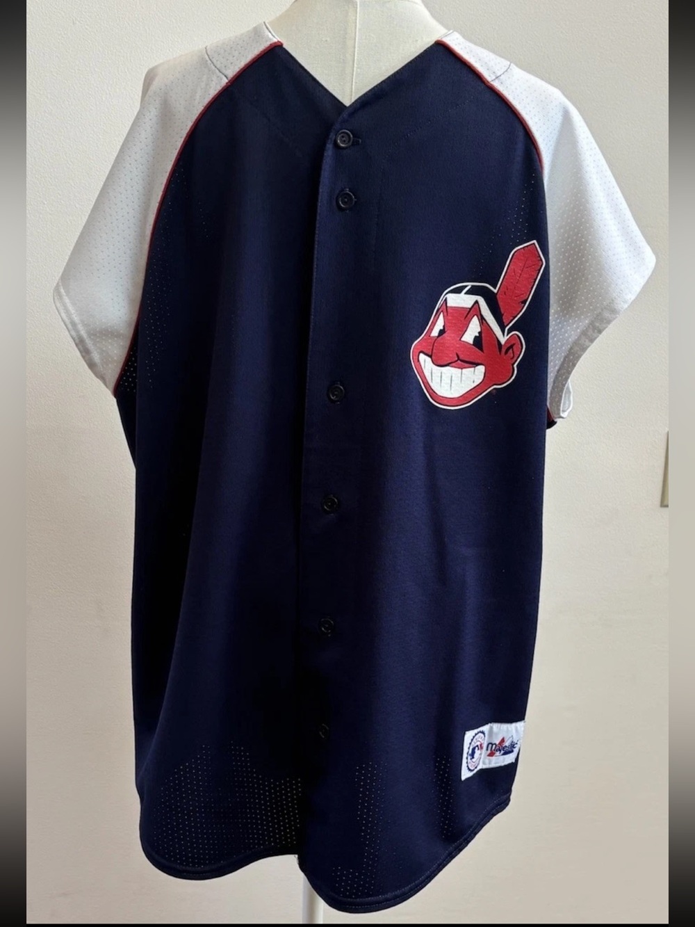 Cleveland Indians Majestic Jersey XL Chief Wahoo MLB